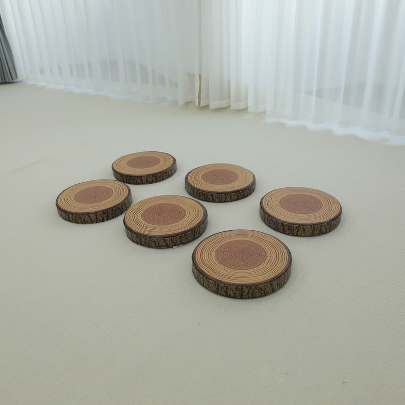 Soft Play 6 Piece Log Round Cushions