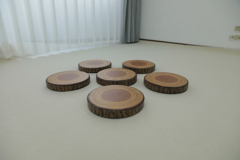 Soft Play 6 Piece Log Round Cushions