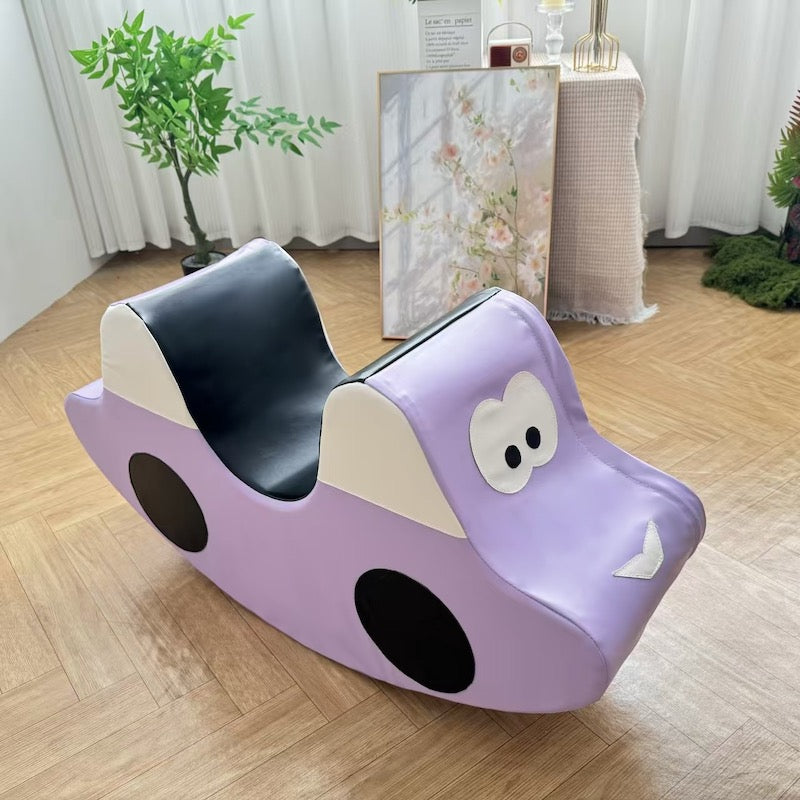 Soft Play Cute Car Rocker - Purple Value