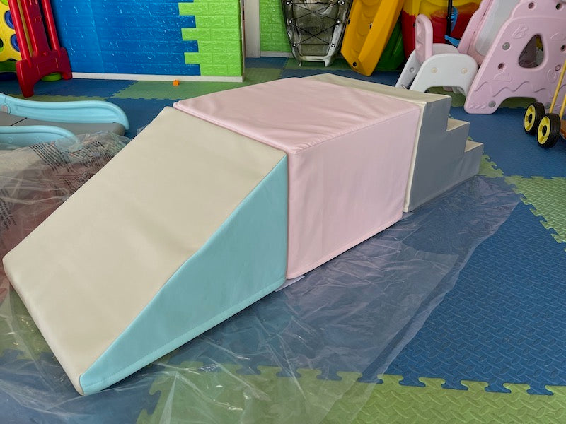 Soft Play Stairs Platform Ramp Pastel PInk Centre