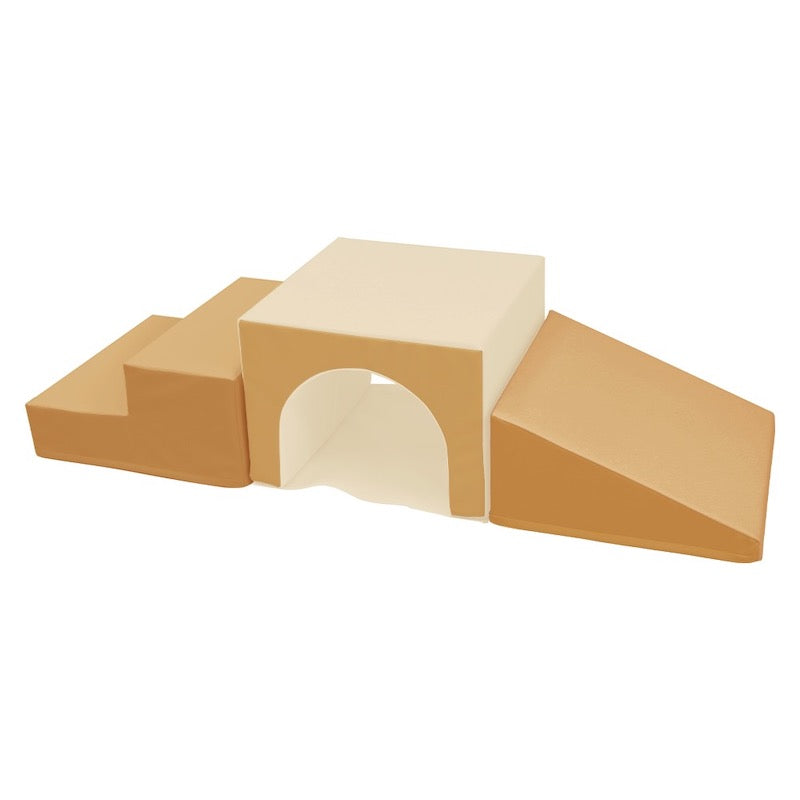 Soft Play Stairs Tunnel Ramp Coffee