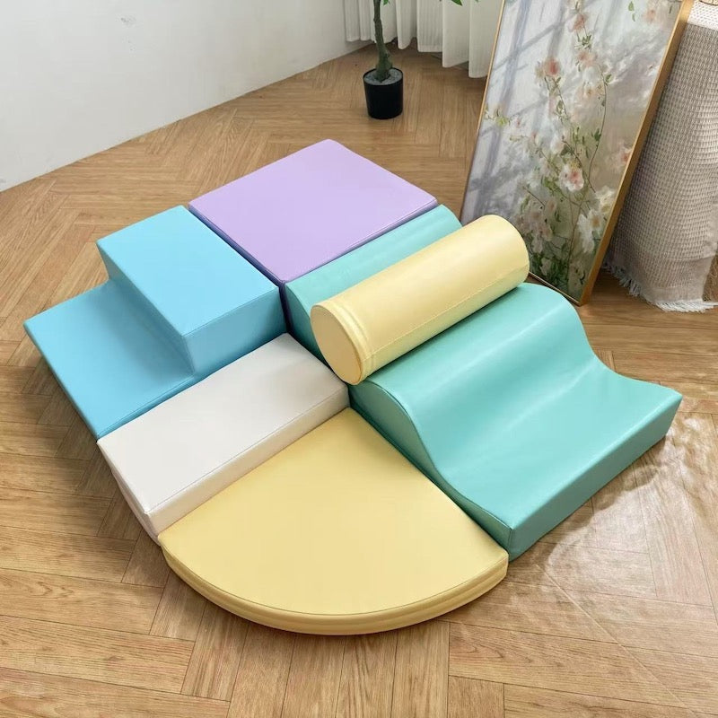 Soft Play Wavy Roller -Pastel Rainbow Value Set .