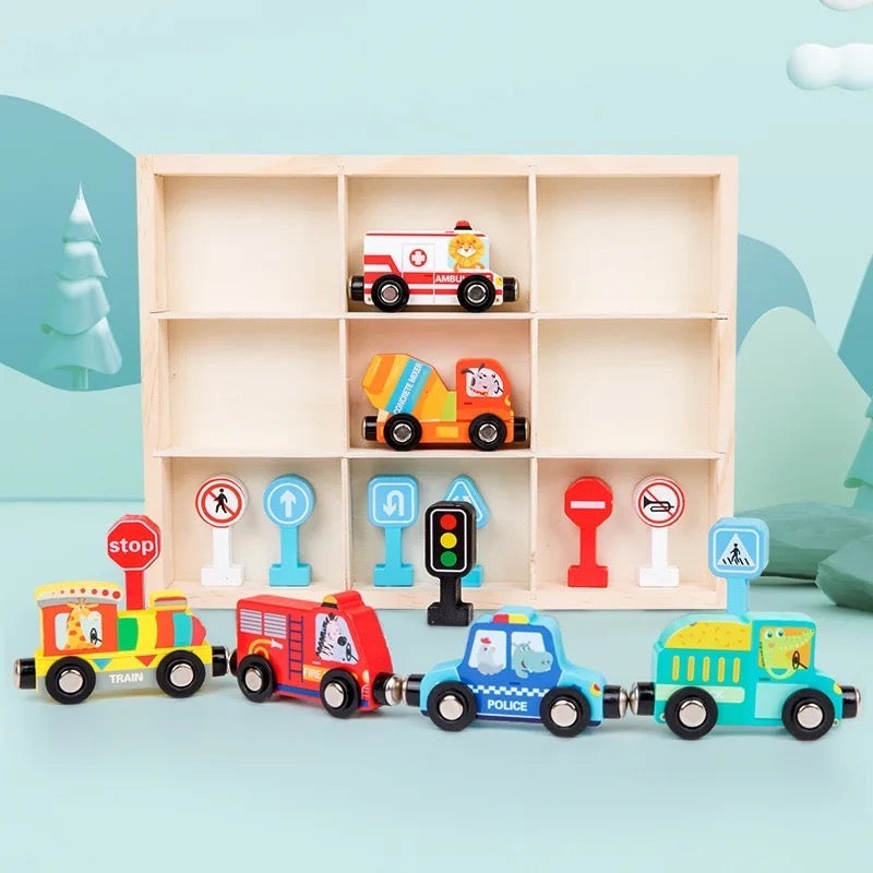 Wooden Magnetic Transport Set