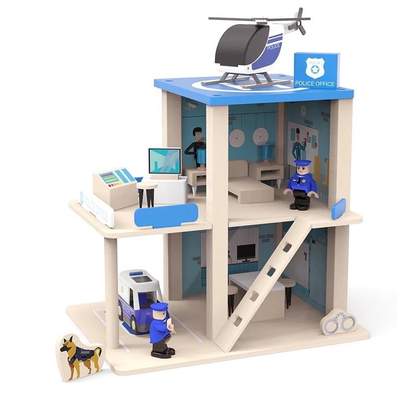 Wooden Police Play Set