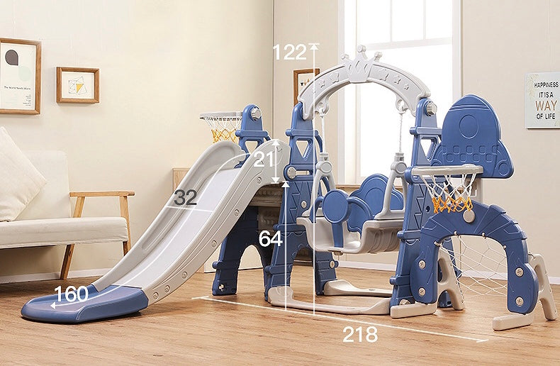 Swing Slide Set with Hoop and Goal