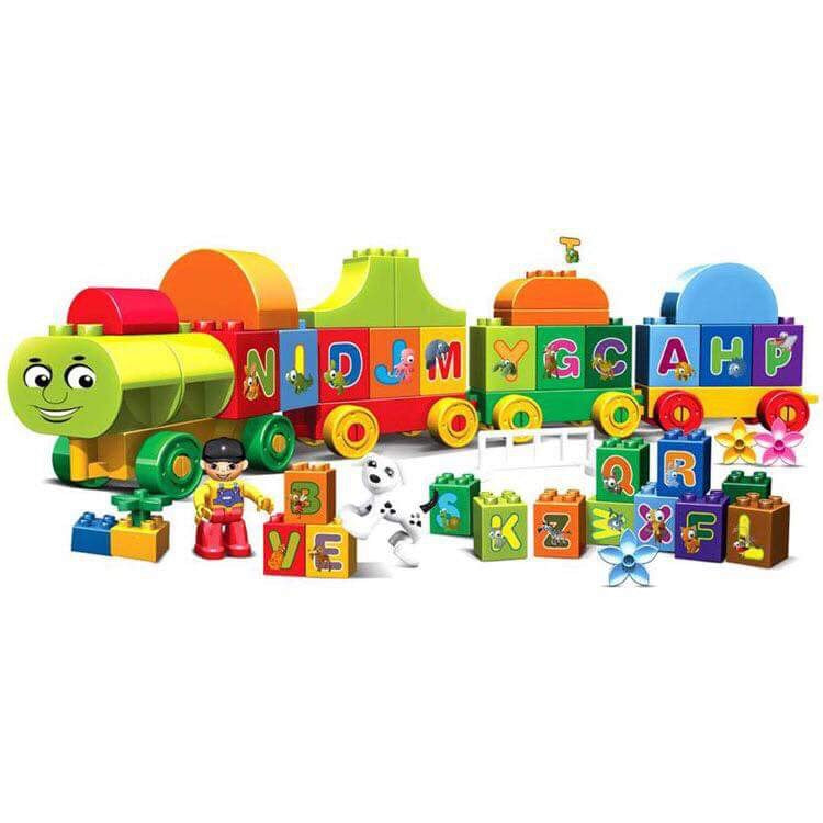 Building Block Alphabet Train
