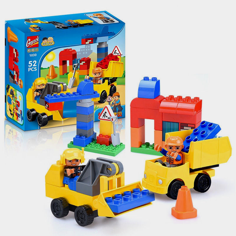 Building Block (Duplo Compatible) Digger Set