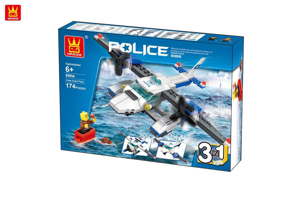 Building Block (Lego Compatible) Coast Guard Plane