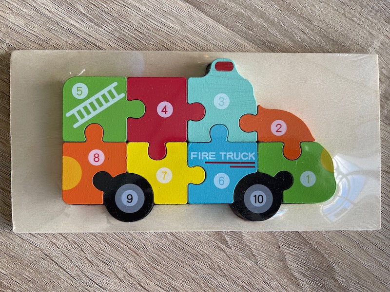 Counting Puzzle Fire Truck