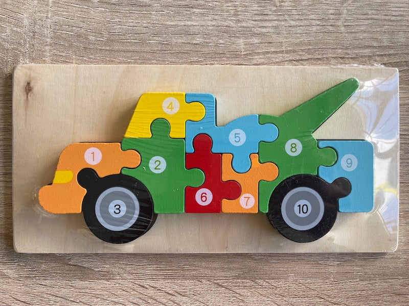 Counting Puzzle Tow Truck