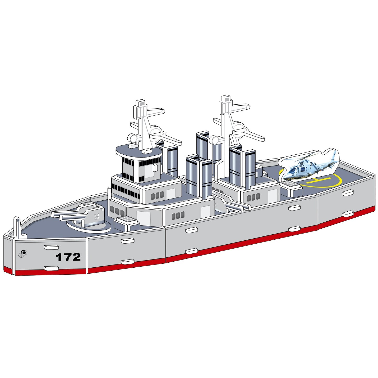 DIY 3D Paper Puzzle Frigate