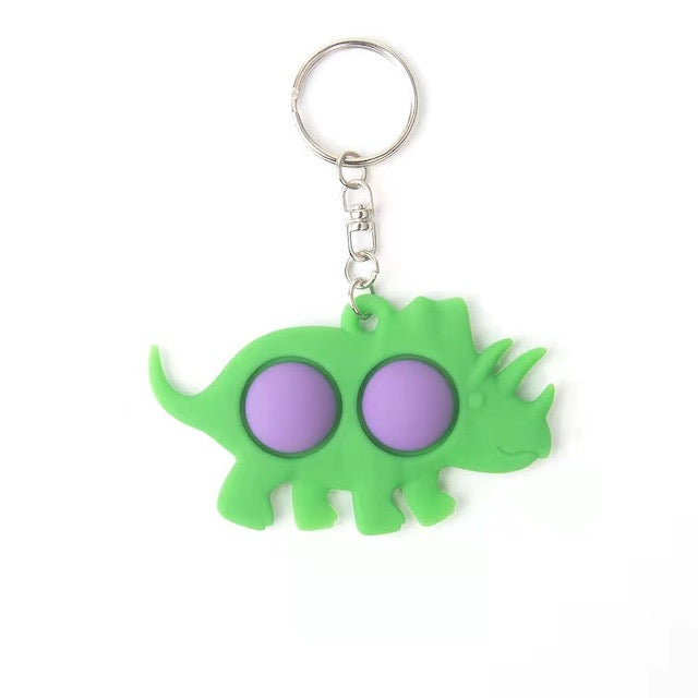 Dino Dimple Key Chain Purple Dot