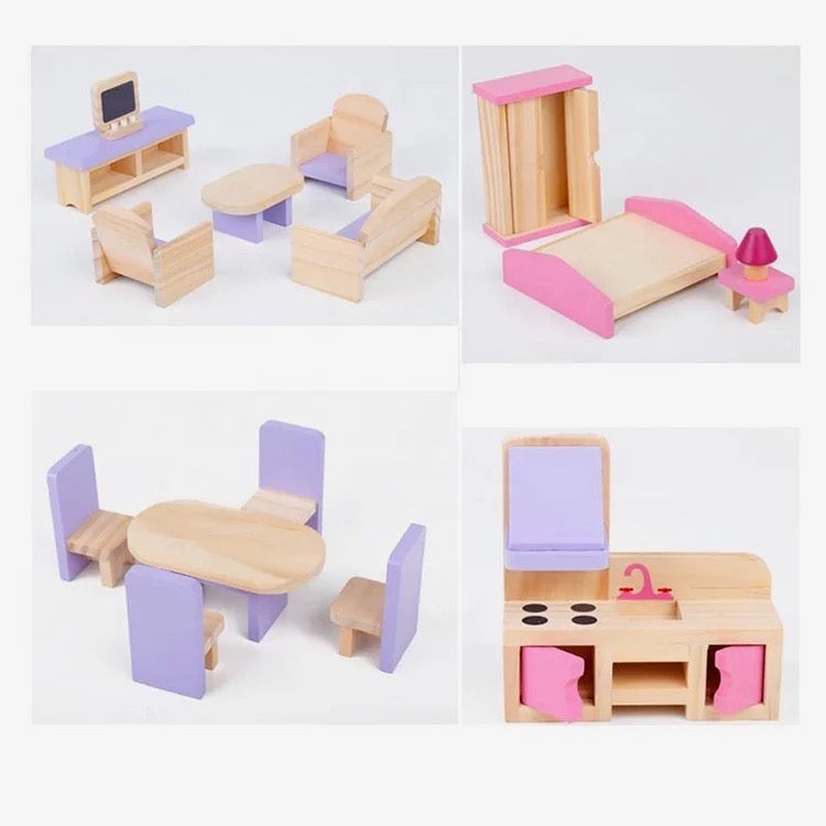 Dolls house with accessories