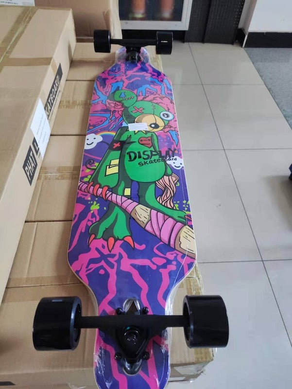 Longboard skateboard purple graphic