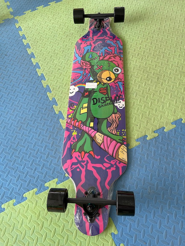 Longboard Skateboard Purple Graphic
