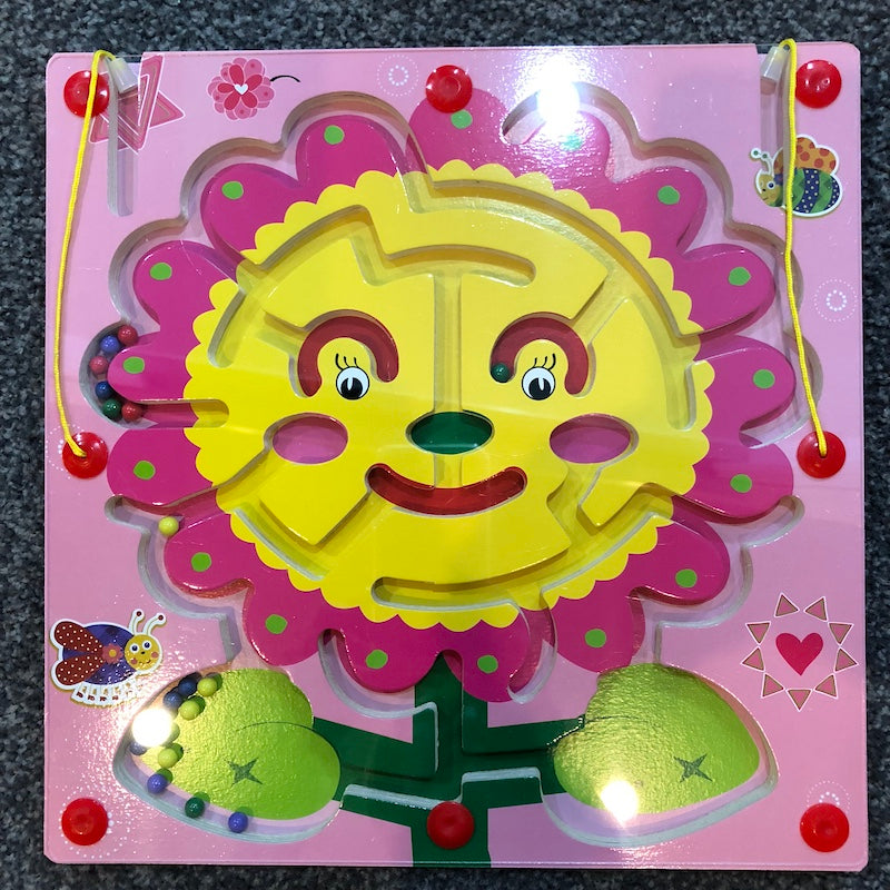 Magnetic maze flower