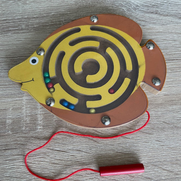 Magnetic maze yellow fish