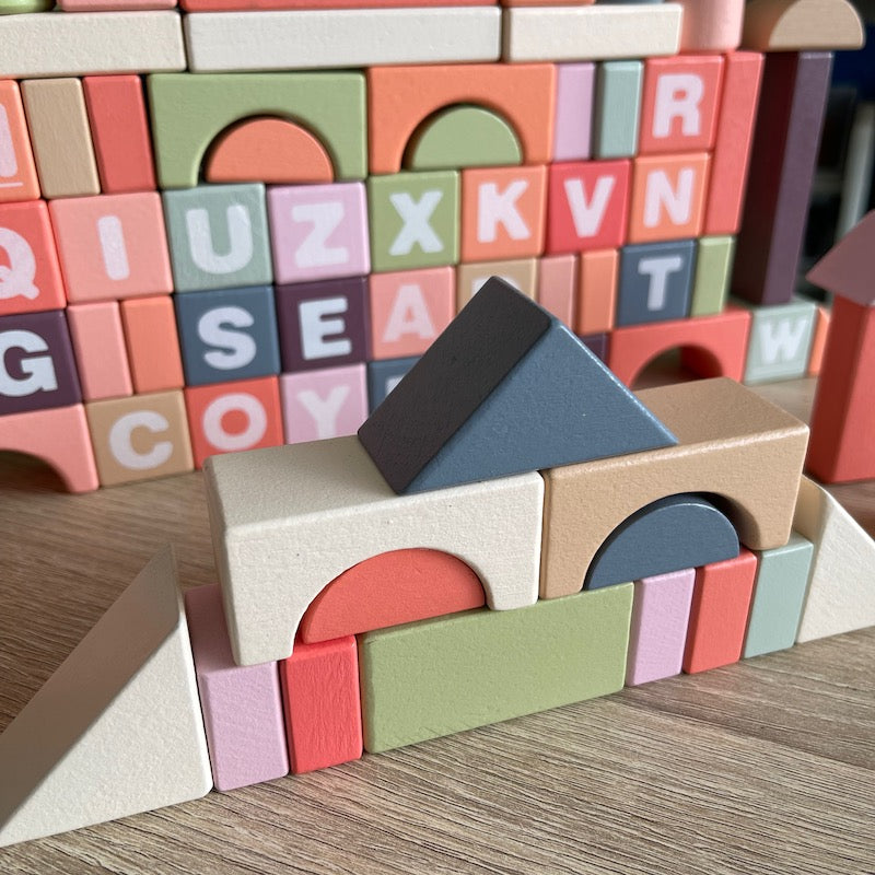 Pastel building block set