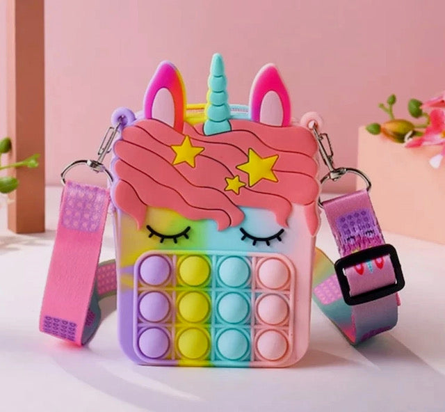 Popit Unicorn Purse Rainbow