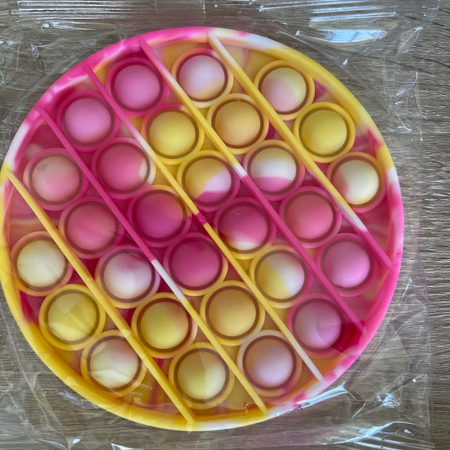 push Pop (popit) Pink yellow circle