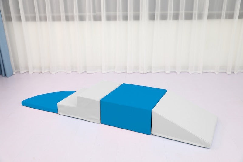 Soft Play Corner climber blue light grey