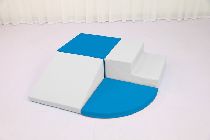 Soft Play Corner Climber blue light grey
