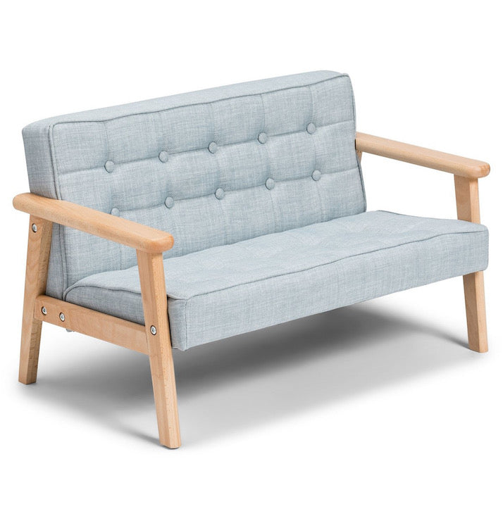 Toddler Sofa light grey fabric