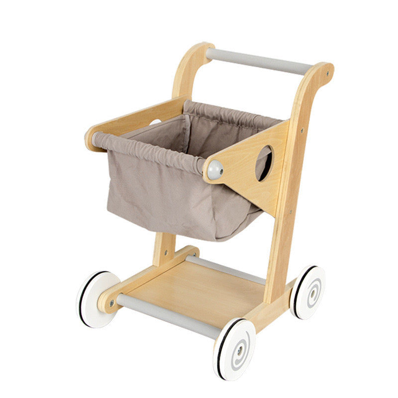 Wooden Toy Shopping Trolley