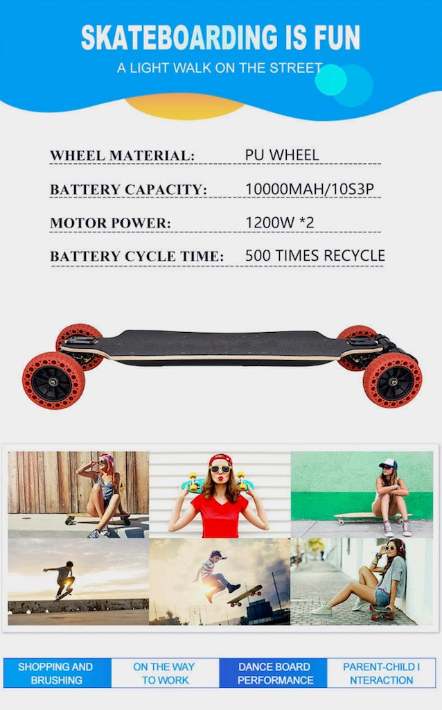 Xtreme Street and Rough Terrain Electric Skateboard 01