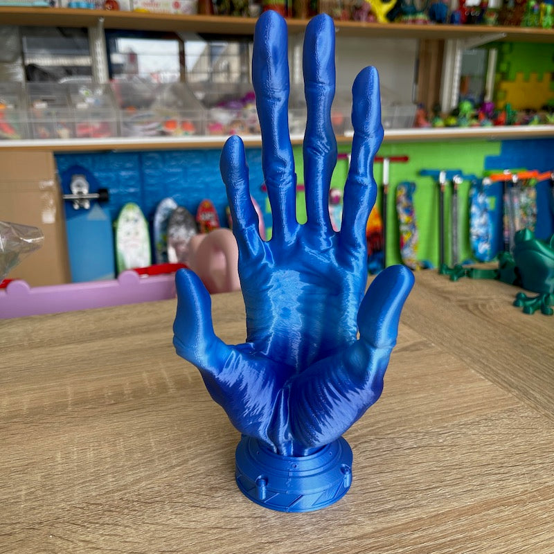 3D Printed 6 Finger Alien Hand Controller Holder Blue