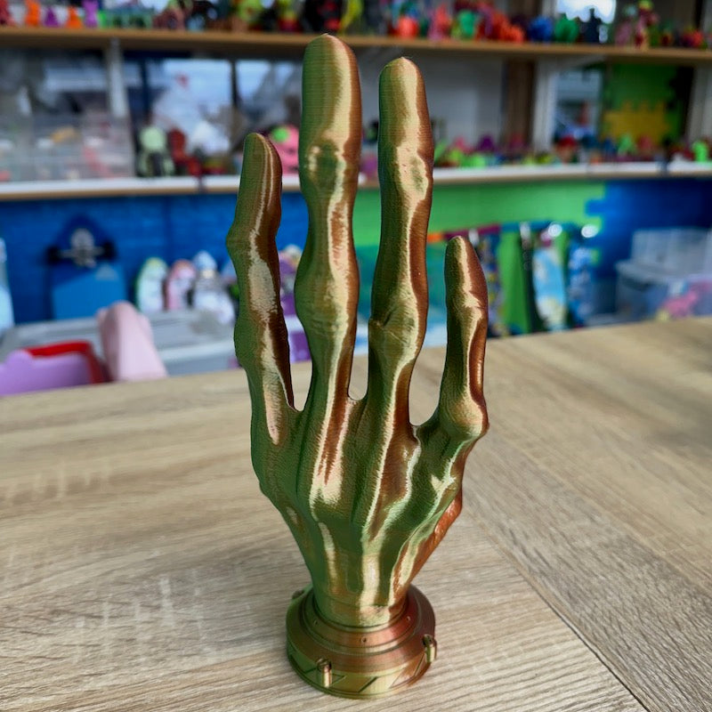 3D Printed 6 Finger Alien Hand Controller Holder Red/Yellow/Green tricolour silk