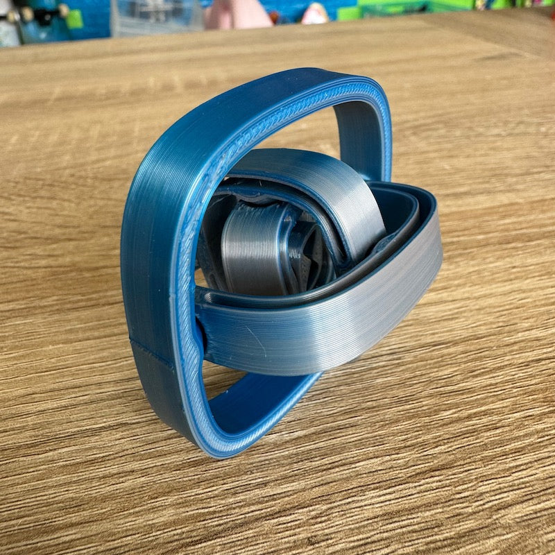 3D Printed Air Spinner Blue/Rose Gold