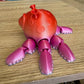 3D Printed Alien Squid Spinner Finger Top Purple/ Orange Silk