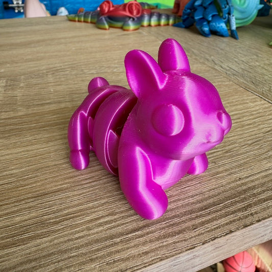 3D Printed Baby Bunny Purple Silk