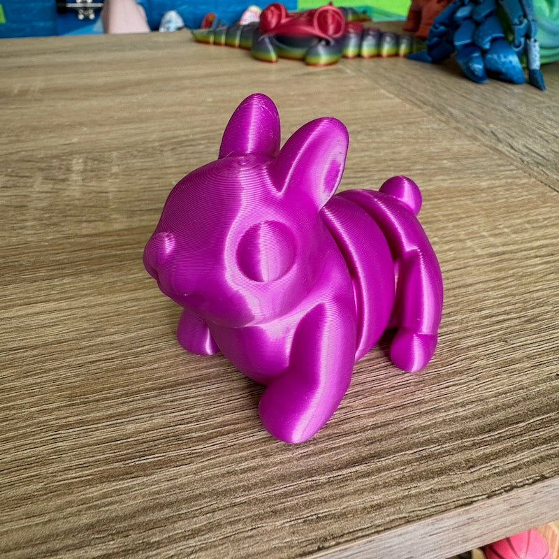 3D Printed Baby Bunny Purple Silk