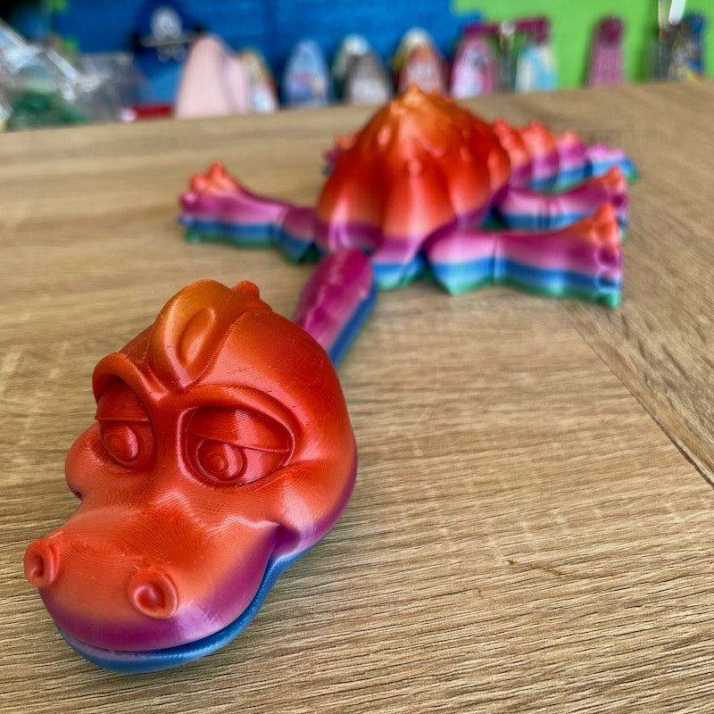 3D Printed Brachiosaurus SILK Rainbow Large