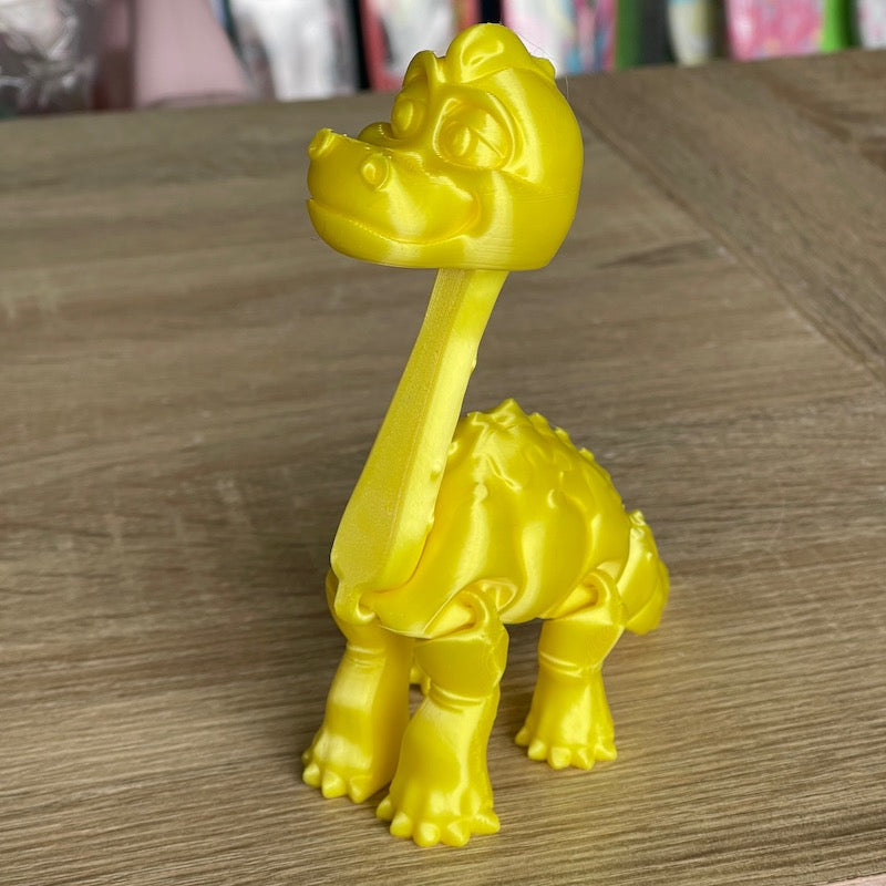 3D Printed Brachysaurus mini Yellow
