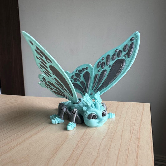 3D Printed Butterfly Ice blue / grey