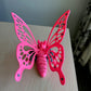 3D Printed Butterfly pink/ grey Large