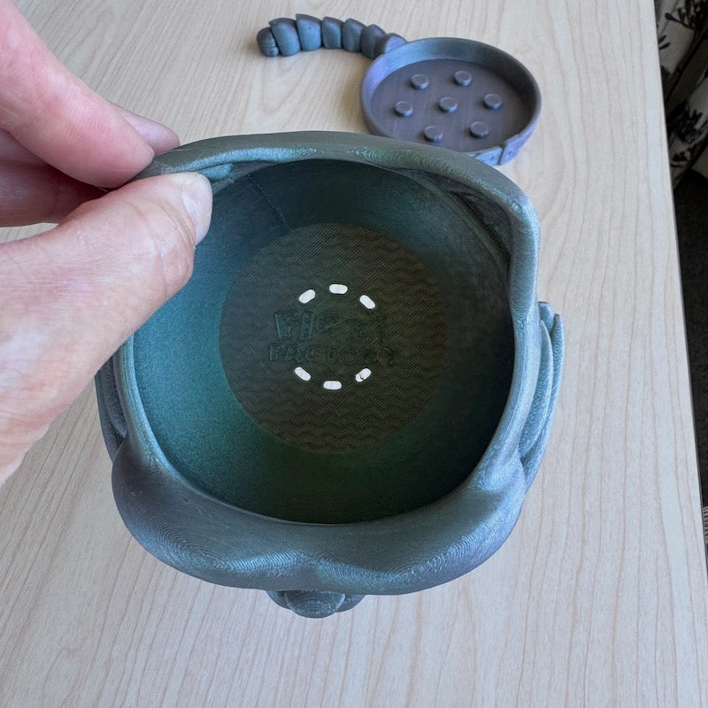 3D Printed Cat Planter Pot Starlight filament
