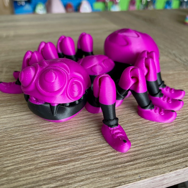 3D Printed Creepy Crawly Spider Purple