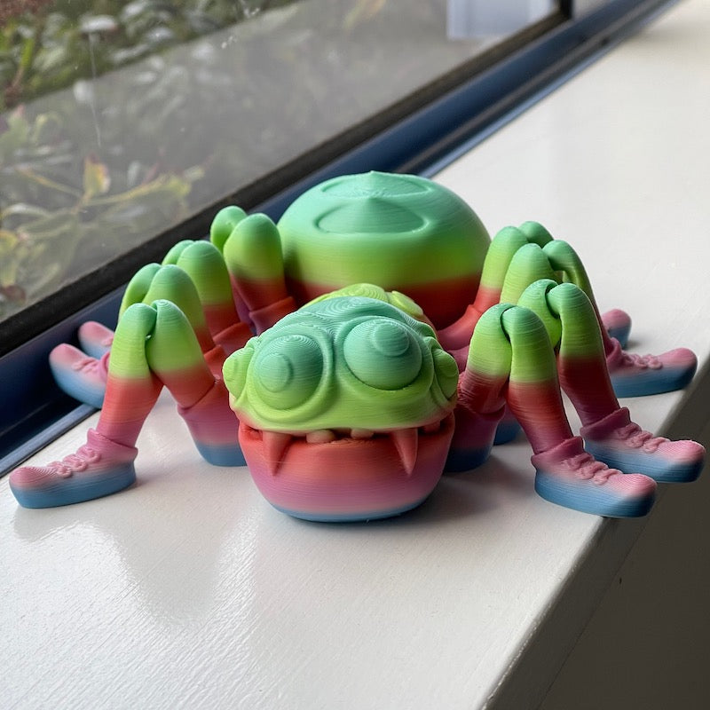 3D Printed Creepy Crawly Spider Rainbow