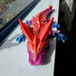 3D Printed Crystal Dragon Rainbow Silk