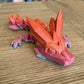 3D Printed Crystal Dragon Tadling Large (Tadpole Dragon) Pastel Multicolour