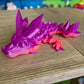 3D Printed Crystal Dragon Tadling Large (Tadpole Dragon) Purple/Pink