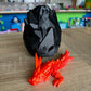 3D Printed Crystal Dragons Egg (Black) and Tadling (tadpole dragon)