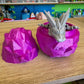 3D Printed Crystal Dragons Egg (Purple) and Tadling (tadpole dragon, Silver)
