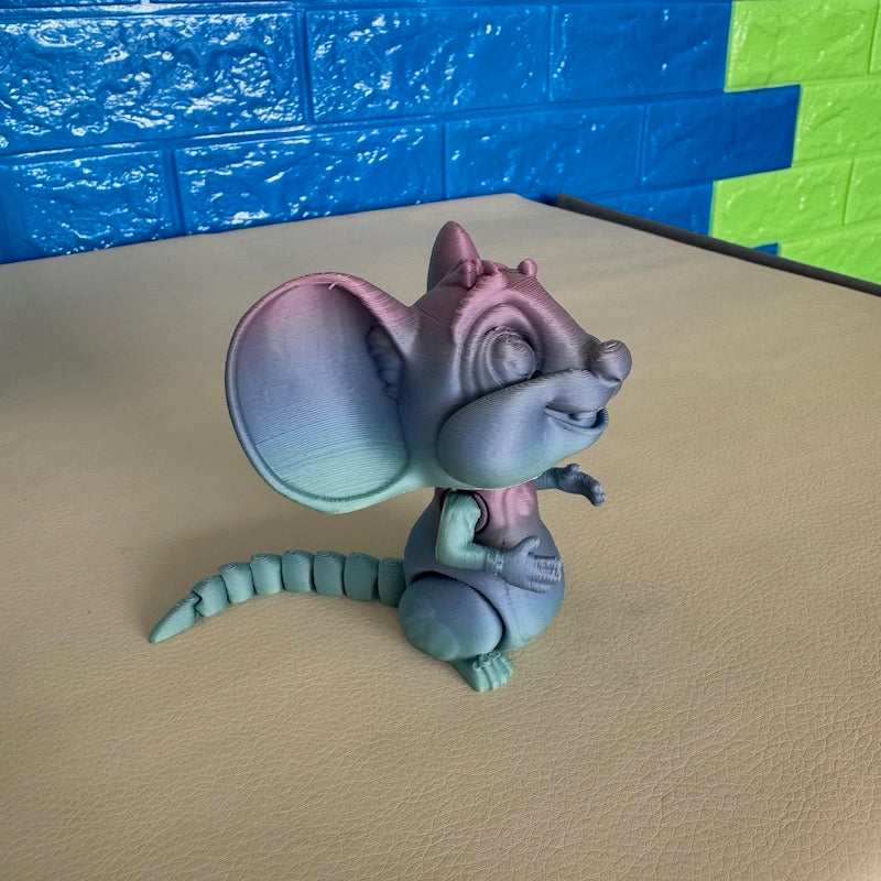 3D Printed Cute Mouse (Blue/pink)