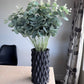 3D Printed Diamond Vase - black