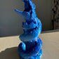 3D Printed Dice Tower Fire Ice Blue